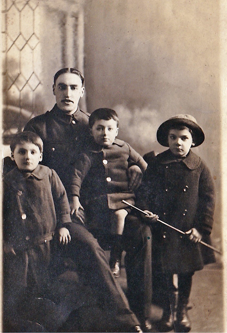 Wilfred Warren and his three children