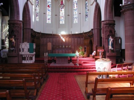View from half-way along the centre aisle