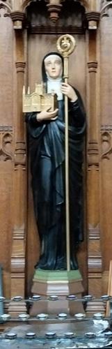 [Statue of St Werburgh]